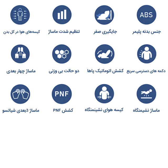 امکانات پیشرفته صندلی ماساژور روتای RT-8802