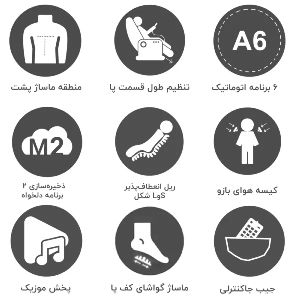 امکانات صندلی ماساژور SL-A389-2