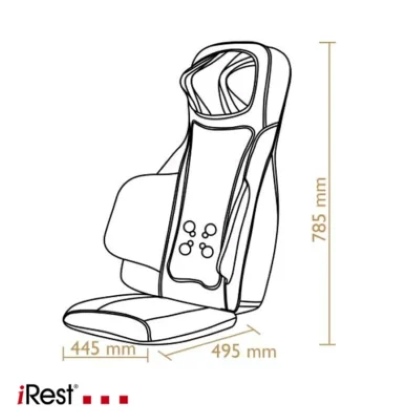 ابعاد و اجزای ماساژور روکش صندلی SL-D258-S