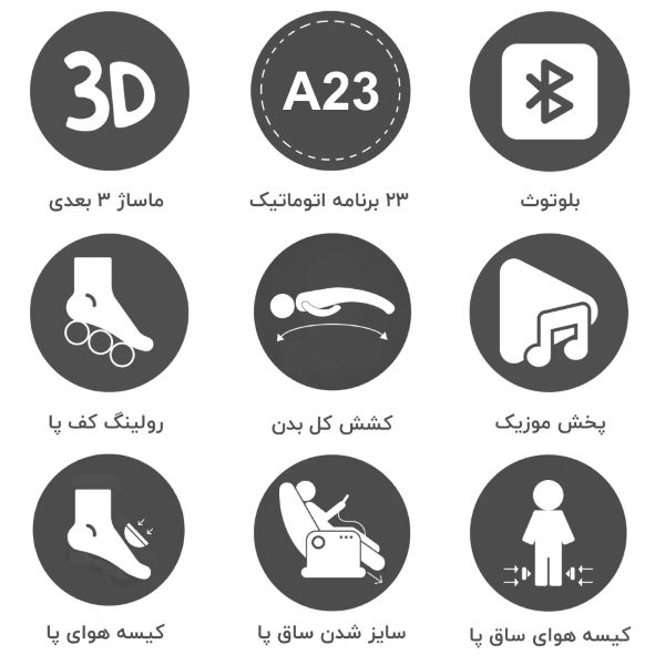 امکانات صندلی ماساژور SL-A100